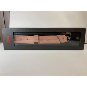 Tumi Accents Custom Leather Shoulder Strap Briefcase Tote Duffel Blush $150 Open